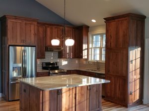 Oleary kitchen, brown cabinets